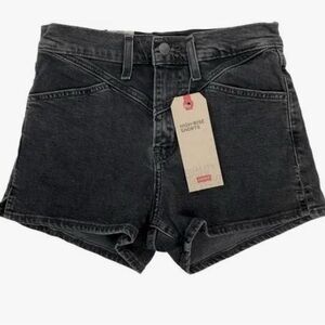 Levi's Black High Waist Denim Shorts